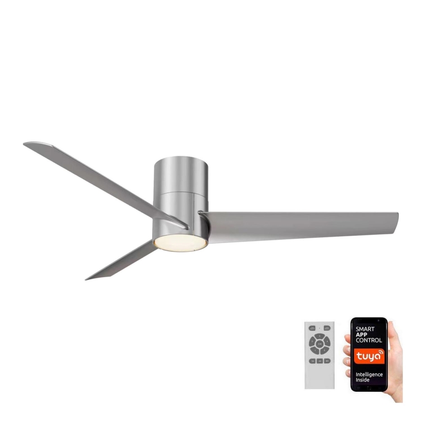 ZEVENTI - LED Ceiling fan BARROSA LED/18W/230V Wi-Fi Tuya chrome + remote control