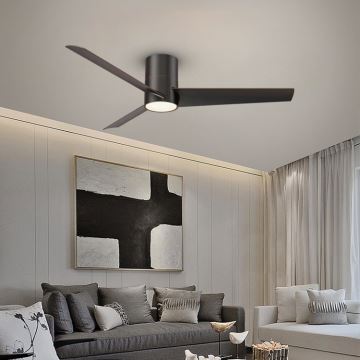 ZEVENTI - LED Ceiling fan BARROSA LED/18W/230V Wi-Fi Tuya black + remote control