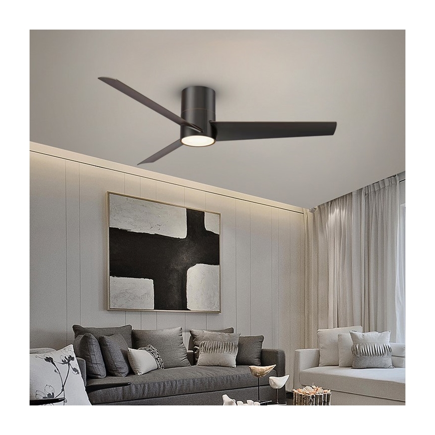 ZEVENTI - LED Ceiling fan BARROSA LED/18W/230V Wi-Fi Tuya black + remote control