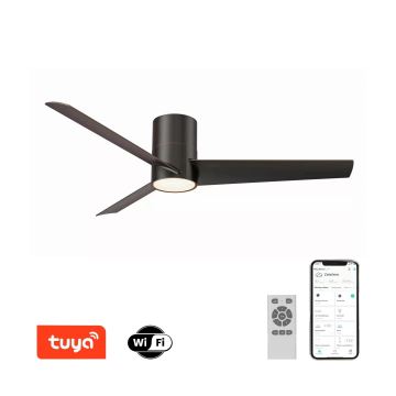 ZEVENTI - LED Ceiling fan BARROSA LED/18W/230V Wi-Fi Tuya black + remote control