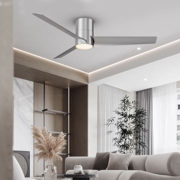 ZEVENTI - LED Ceiling fan BARROSA LED/18W/230V Wi-Fi Tuya chrome + remote control