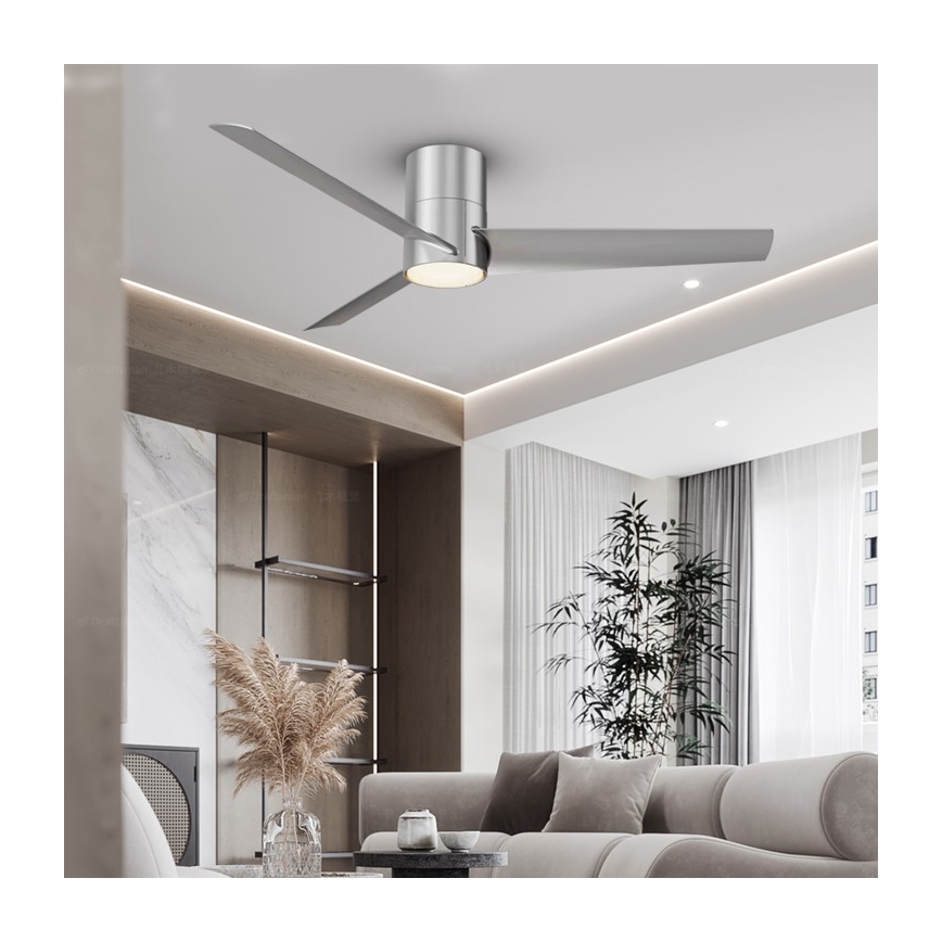 ZEVENTI - LED Ceiling fan BARROSA LED/18W/230V Wi-Fi Tuya chrome + remote control