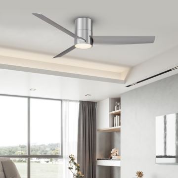 ZEVENTI - LED Ceiling fan BARROSA LED/18W/230V Wi-Fi Tuya chrome + remote control