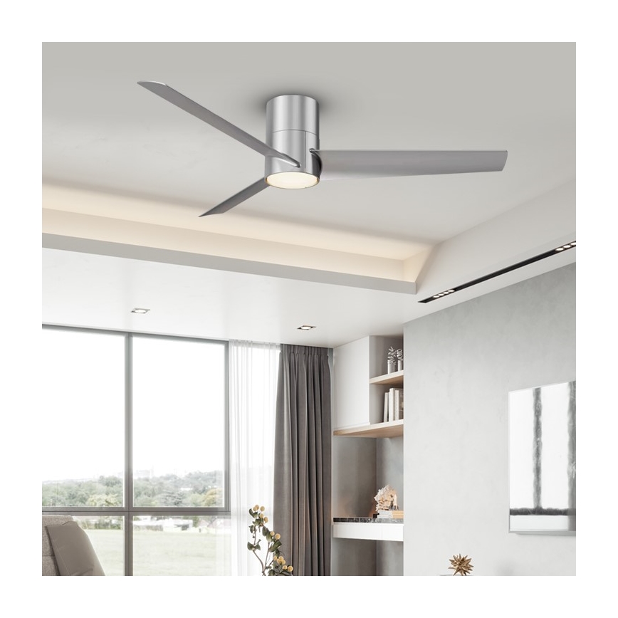 ZEVENTI - LED Ceiling fan BARROSA LED/18W/230V Wi-Fi Tuya chrome + remote control