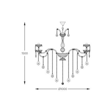 Zuma Line - Chandelier on a chain 15xE14/40W/230V