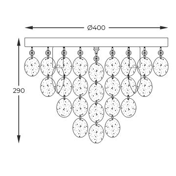 Zuma Line - Surface-mounted chandelier 5xE14/40W/230V chrome