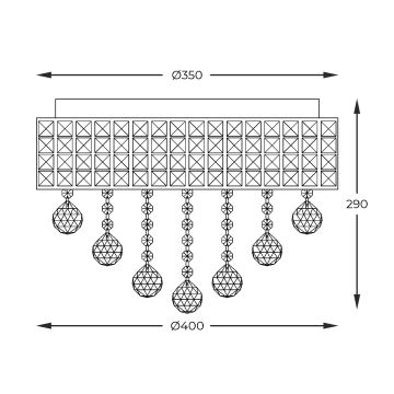 Zuma Line - Ceiling light 6xG9/25W/230V d. 40 cm chrome