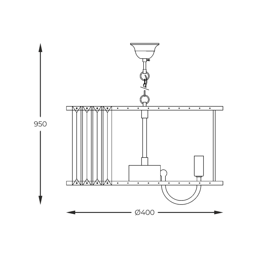 Zuma Line - Chandelier on a chain 6xE14/40W/230V gold