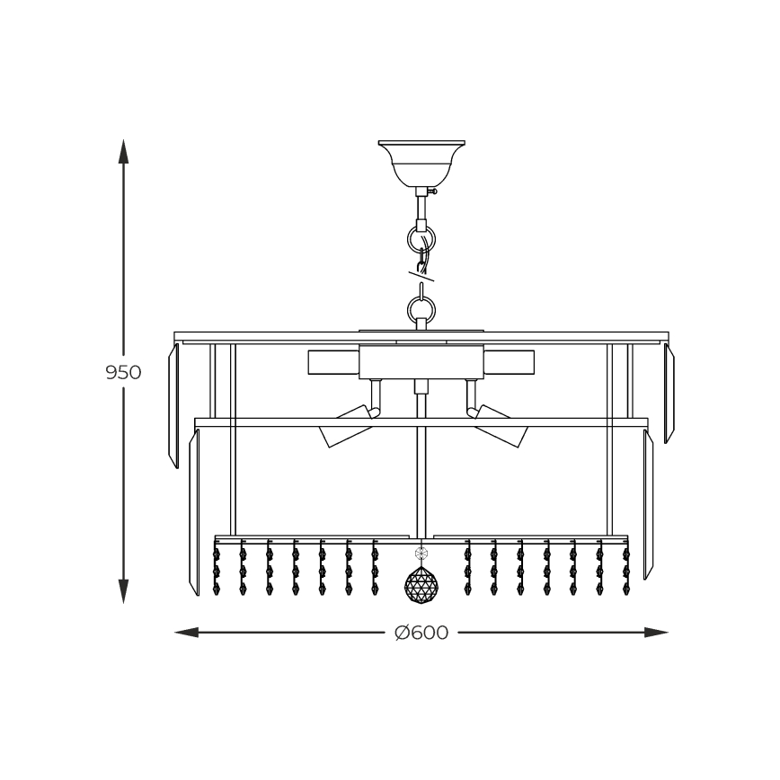 Zuma Line - Chandelier on a chain 16xE14/40W/230V d. 60 cm gold