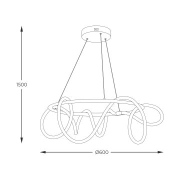 Zuma Line - LED Chandelier on a string LED/58W/230V 3000/4000/6000K black