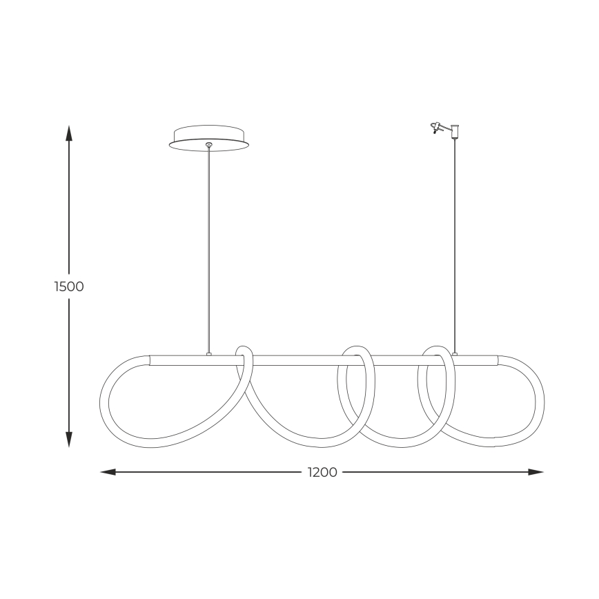 Zuma Line - LED Chandelier on a string LED/45W/230V 3000/4000/6000K gold