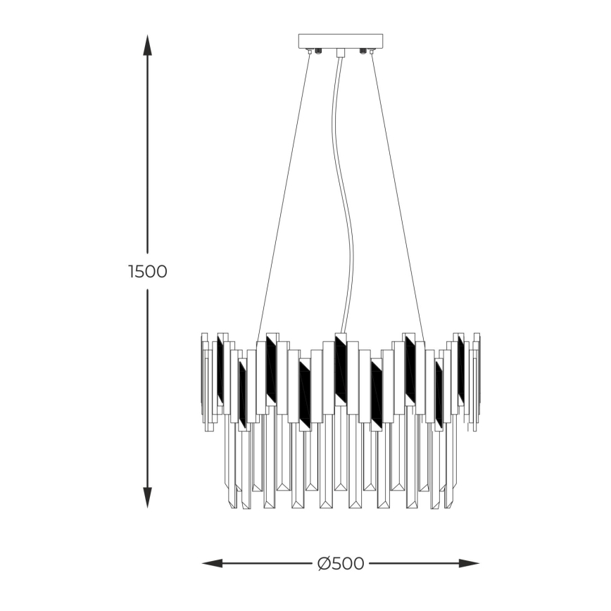 Zuma Line - Chandelier on a string 6xE14/40W/230V black/gold