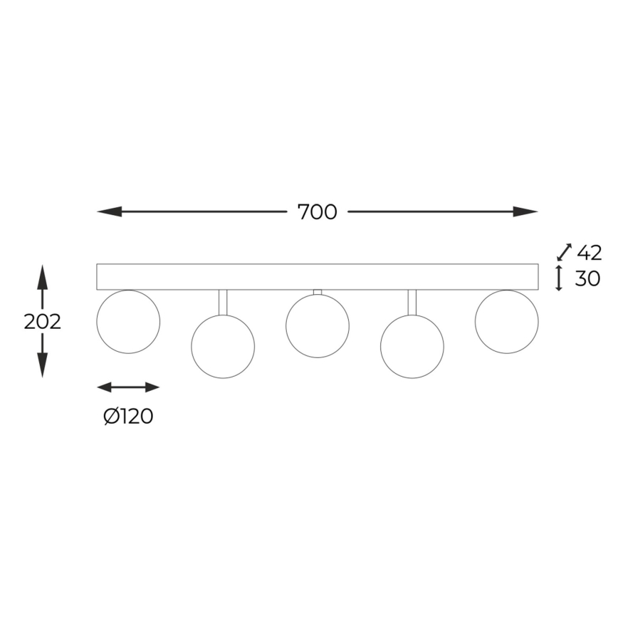 Zuma Line - Surface-mounted chandelier 5xG9/40W/230V