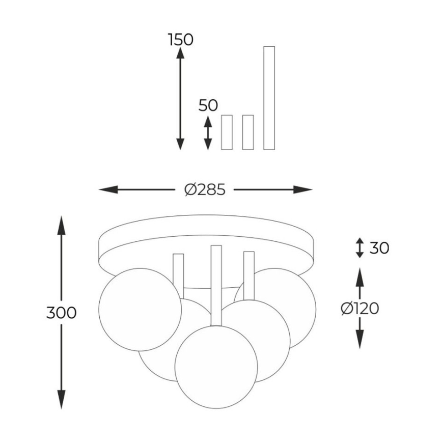 Zuma Line - Surface-mounted chandelier 5xG9/40W/230V