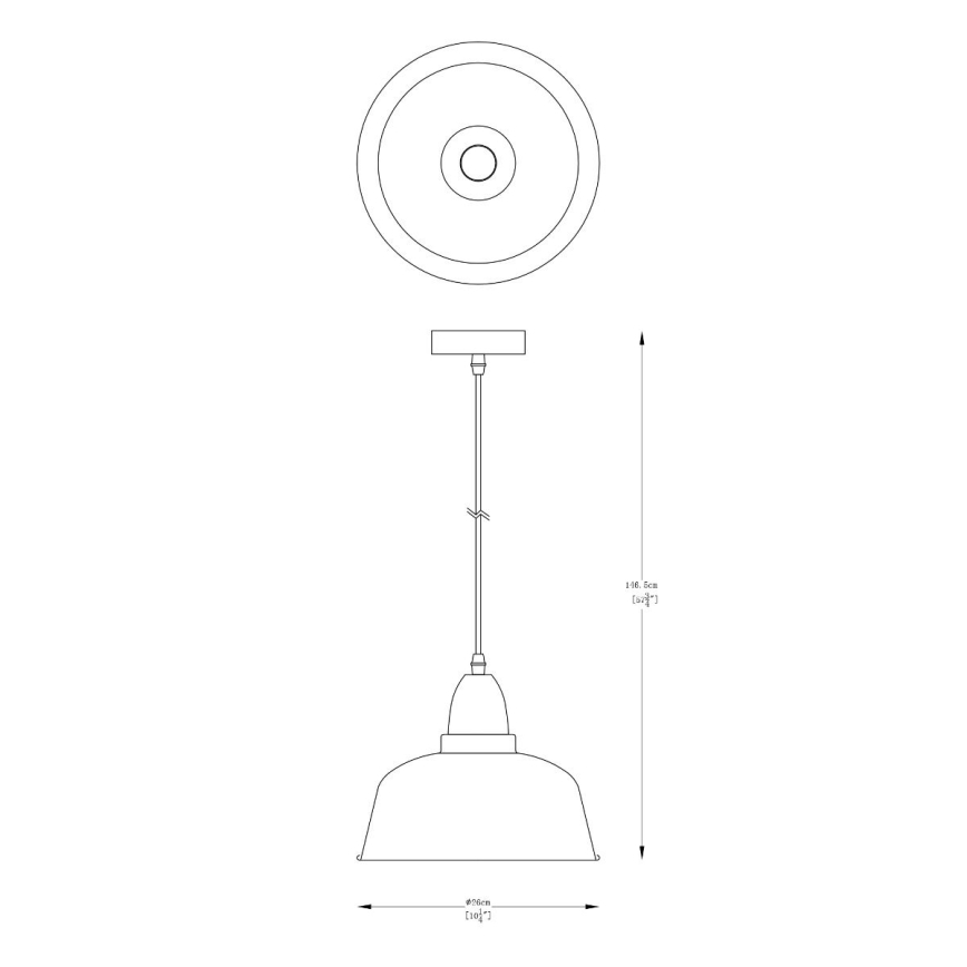 Zuma Line - Chandelier on a string 1xE27/40W/230V black