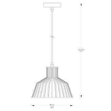 Zuma Line - Chandelier on a string 1xE27/40W/230V d. 24 cm gold