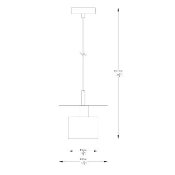 Zuma Line - Chandelier on a string 1xE27/40W/230V gold