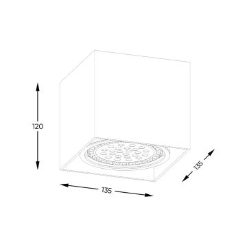 Zuma Line - Spotlight 1xGU10-ES111/15W/230V black