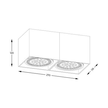 Zuma Line - Spotlight 2xGU10-ES111/15W/230V white