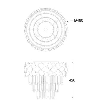 Zuma Line - Crystal ceiling light 6xE14/40W/230V