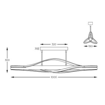 Zuma Line - LED Chandelier on a pole LED/30W/230V