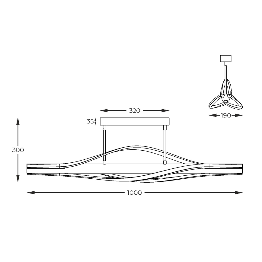 Zuma Line - LED Chandelier on a pole LED/30W/230V