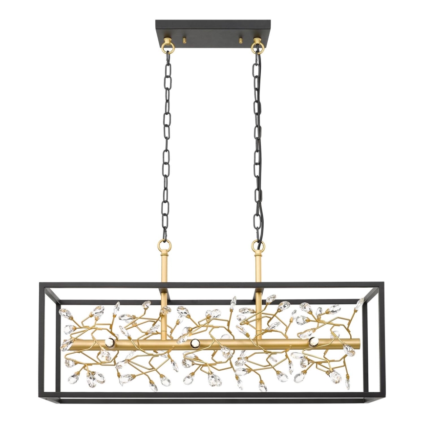 Zuma Line - Chandelier on a chain 6xG9/33W/230V black/gold