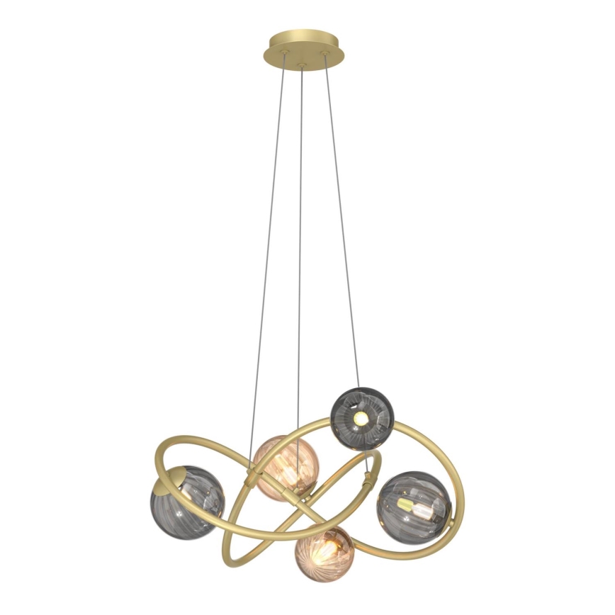 Zuma Line - Chandelier on a string 5xG9/3,5W/230V gold