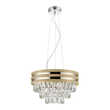 Zuma Line - Crystal chandelier on a string 4xE14/40W/230V gold