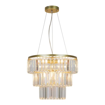 Zuma Line - Crystal chandelier on a string 4xE14/40W/230V gold