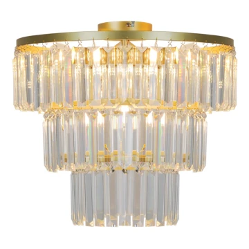 Zuma Line - Crystal surface-mounted chandelier 4xE14/40W/230V gold