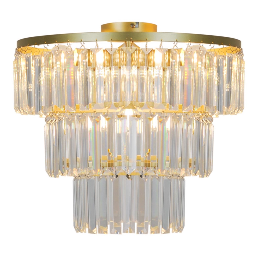 Zuma Line - Crystal surface-mounted chandelier 4xE14/40W/230V gold