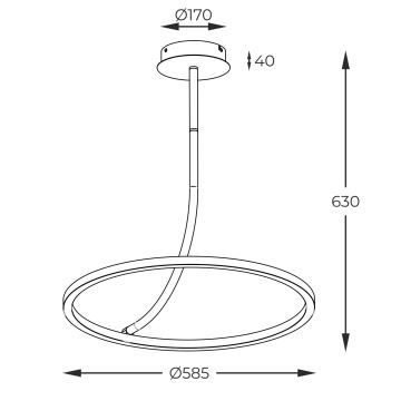 Zuma Line - LED Chandelier on a pole LED/30W/230V black