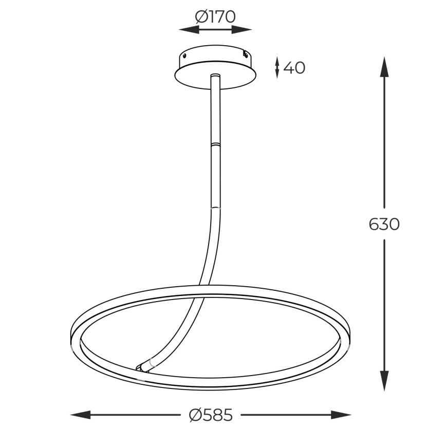 Zuma Line - LED Chandelier on a pole LED/30W/230V black