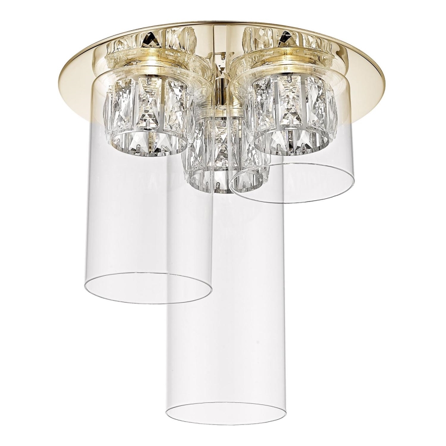 Zuma Line - LED Crystal surface-mounted chandelier 3xLED/5W/230V brass