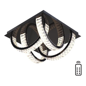 Zuma Line - LED Dimmable crystal ceiling light LED/23,5W/230V 3000-6000K black + remote control