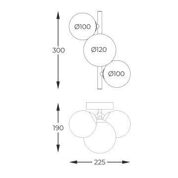 Zuma Line - Wall light 3xG9/3,5W/230V gold