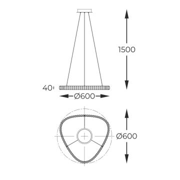 Zuma Line - LED Dimmable crystal chandelier on a string LED/25W/230V 2700-6000K + remote control