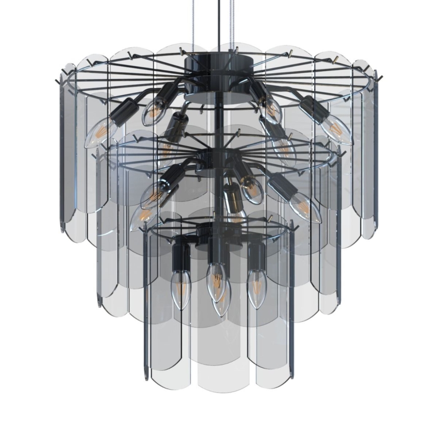 Zuma Line - Chandelier on a string 14xE14/40W/230V black