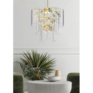 Zuma Line - Chandelier on a string 14xE14/40W/230V gold