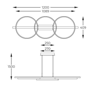 Zuma Line - LED Dimmable chandelier on a string LED/35W/230V