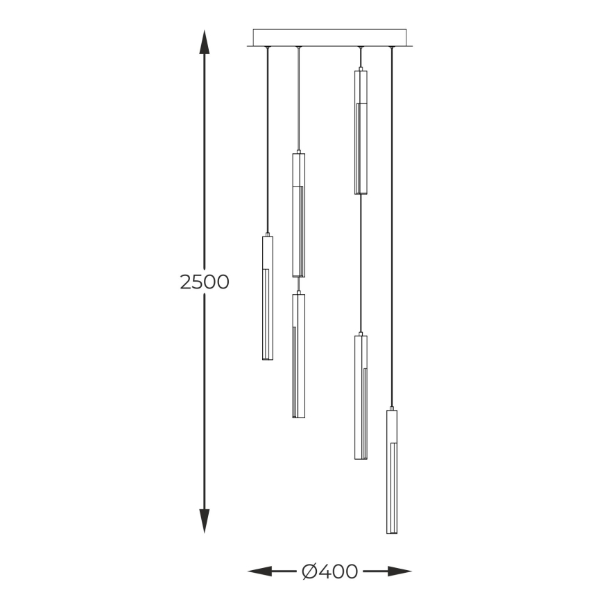 Zuma Line - LED Dimmable chandelier on a string LED/25W/230V