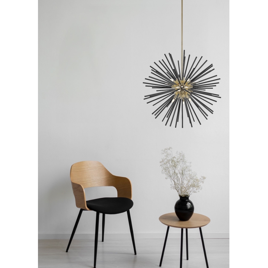 Zuma Line - Chandelier on a pole 9xG9/42W/230V gold/black