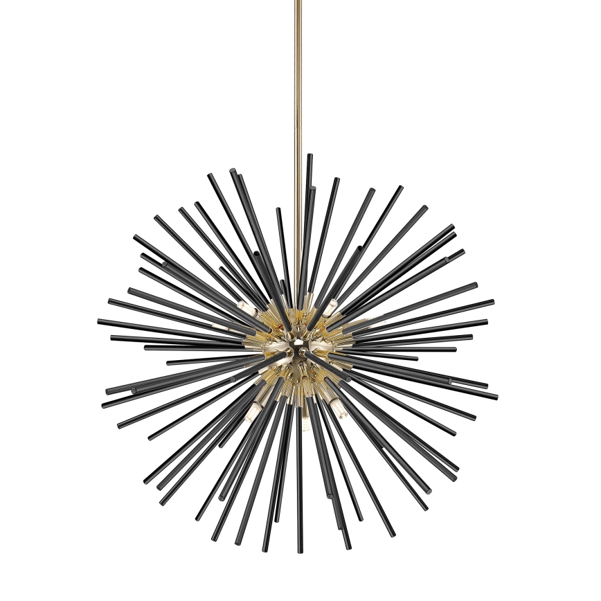 Zuma Line - Chandelier on a pole 9xG9/42W/230V gold/black