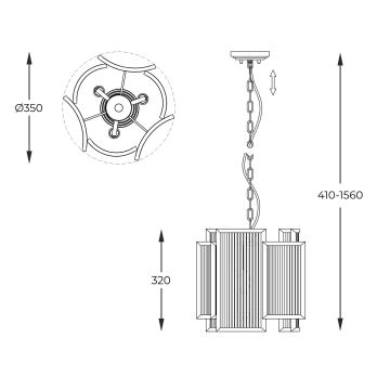 Zuma Line - Chandelier on a chain 3xE14/60W/230V chrome