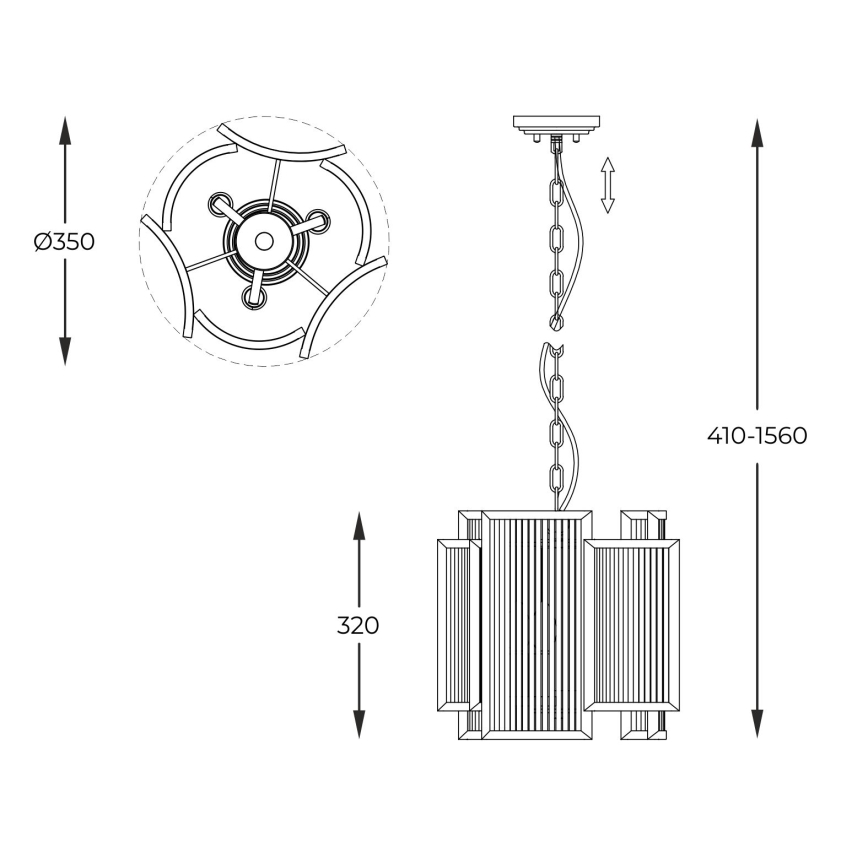 Zuma Line - Chandelier on a chain 3xE14/60W/230V chrome