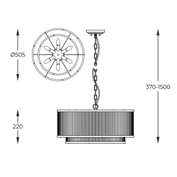 Zuma Line - Chandelier on a chain 6xE14/60W/230V chrome