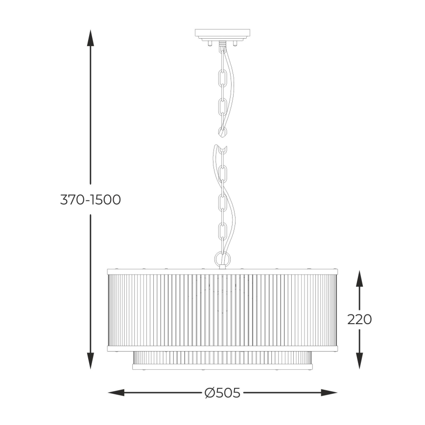 Zuma Line - Chandelier on a chain 6xE14/60W/230V black