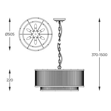 Zuma Line - Chandelier on a chain 6xE14/60W/230V gold