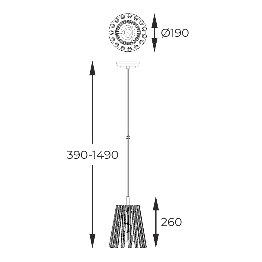 Zuma Line - Chandelier on a string 1xE14/40W/230V gold